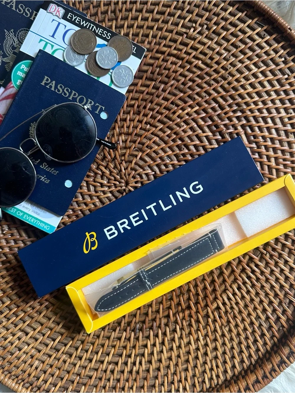 Breitling “Darkkar” 534X Black Calfskin Leather Watch Strap New in Box